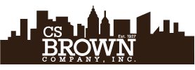 CS Brown Company logo with skyline design.