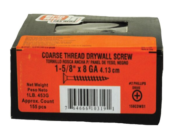 Drywall Screws, Coarse Thread, 1 LB Box