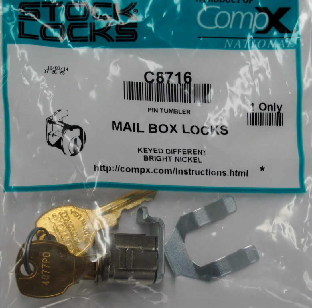 S.H. Cough Stock Mailbox Lock C8716