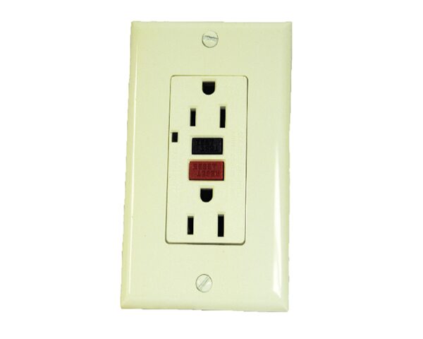 GFI Receptacle With Plate