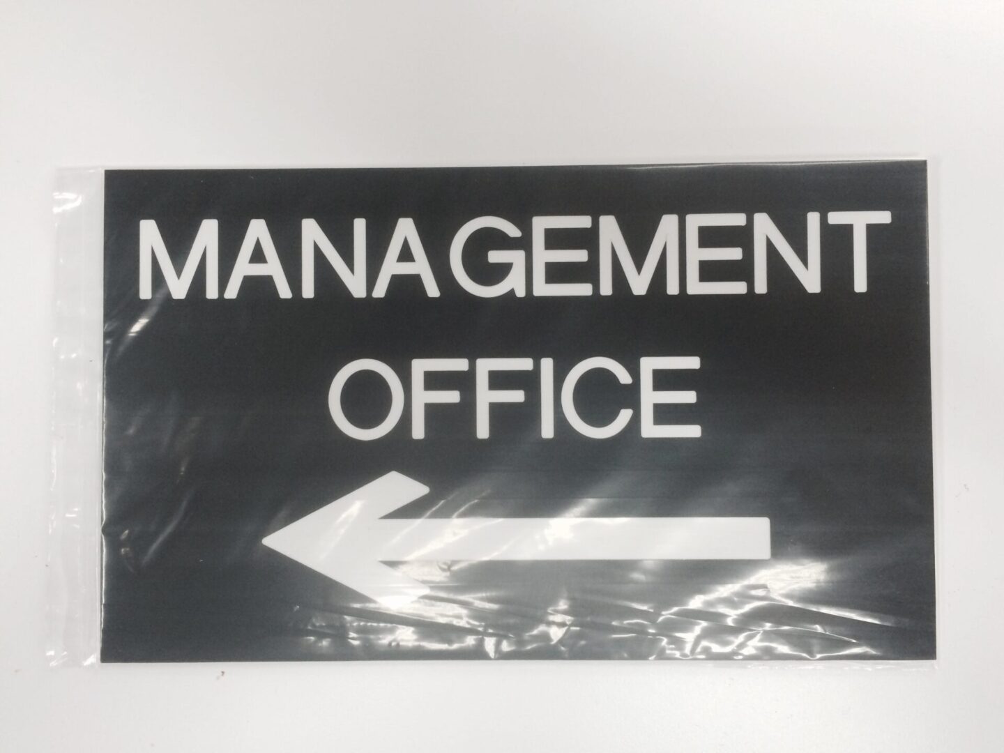 Management Office Sign board in black